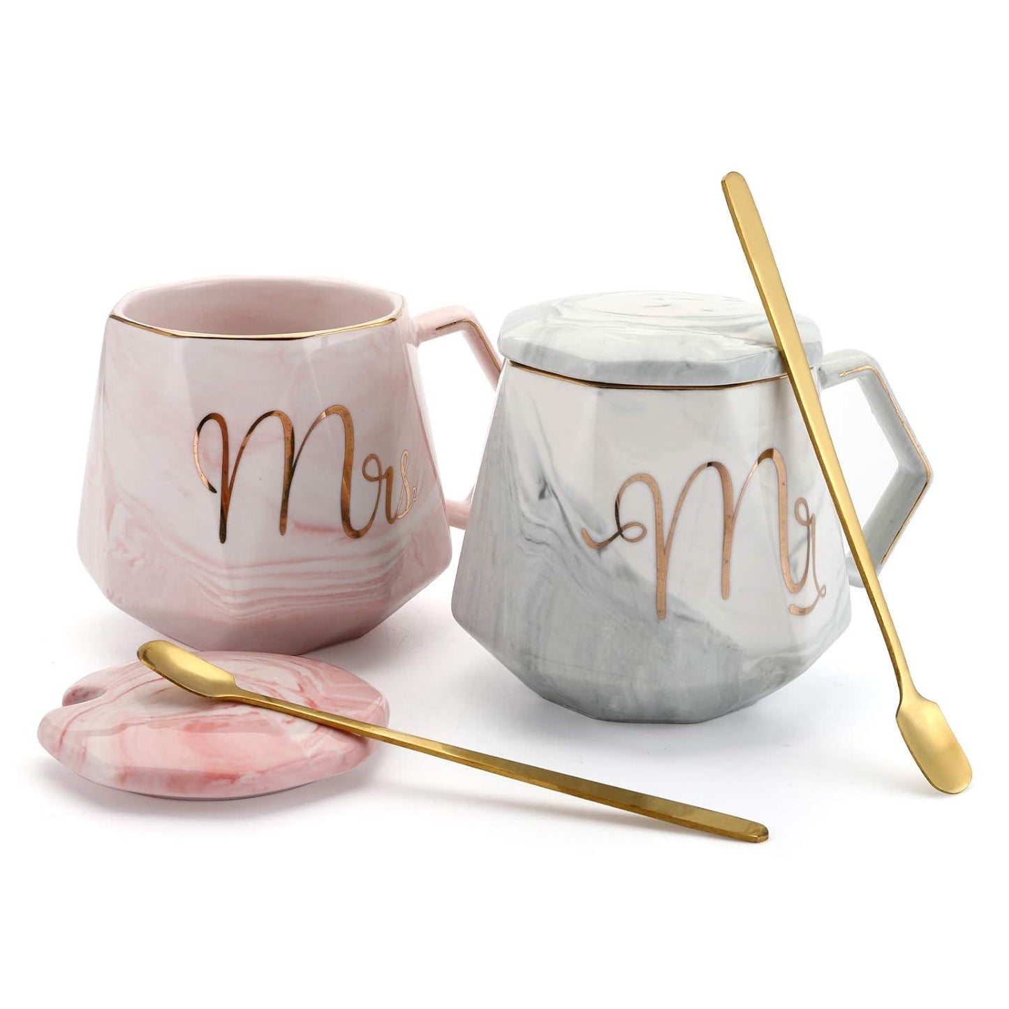 Mr and Mrs Coffee Mugs Set Wedding Gift