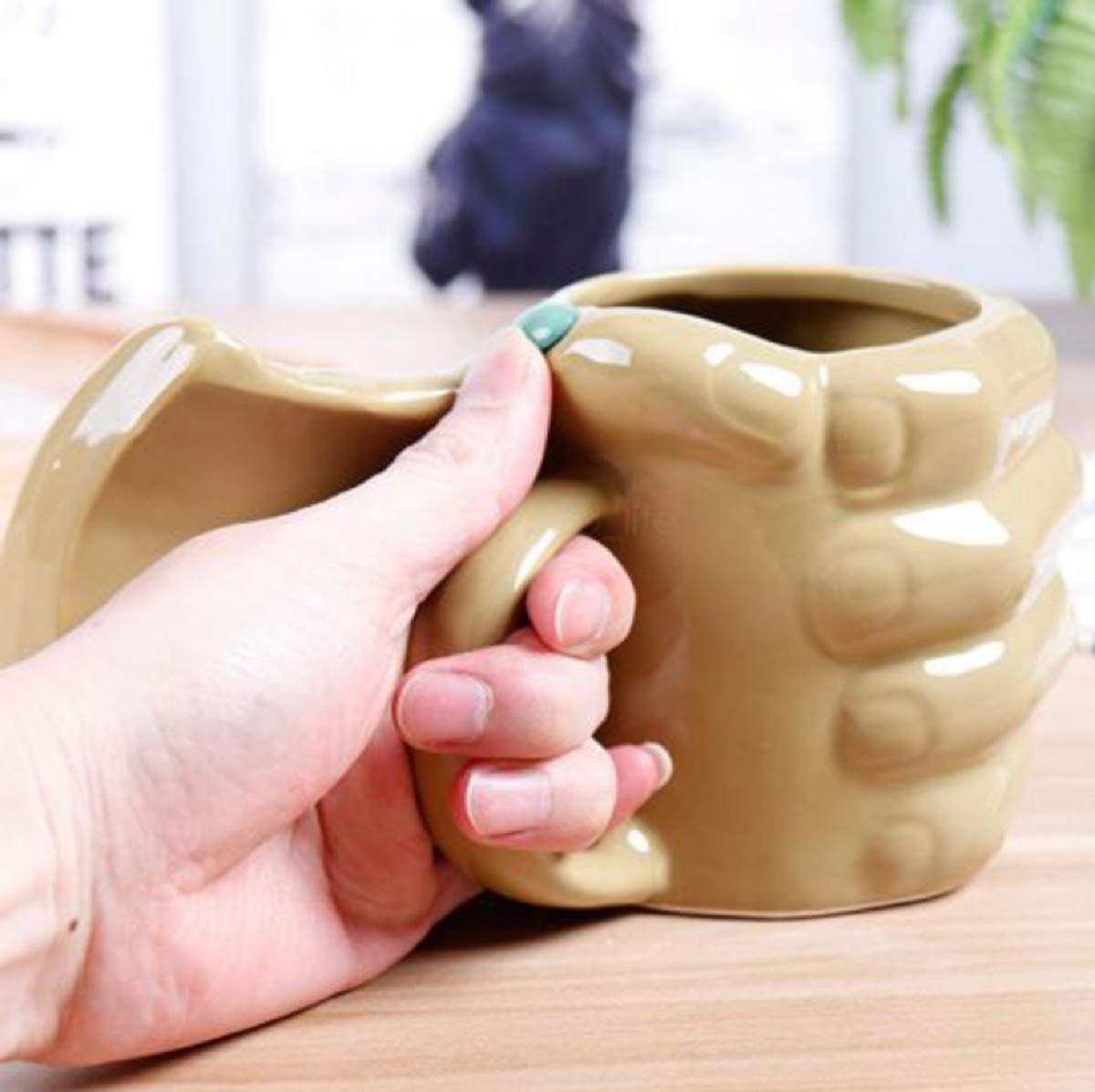 Ceramic Coffee Mug, Thanos 3D Coffee Mug (Golden, 500 ml)