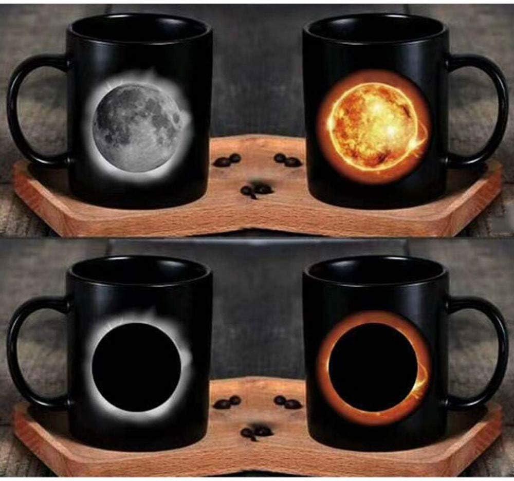 Solar and Lunar Eclipse Color Changing Heat Sensitive Ceramic Mug Magic