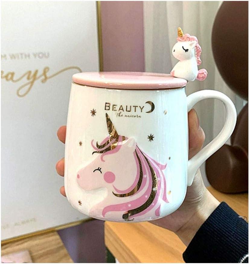 Unicorn Coffee Mug Ceramic Tea Cup with Lovely Unicorn Spoon