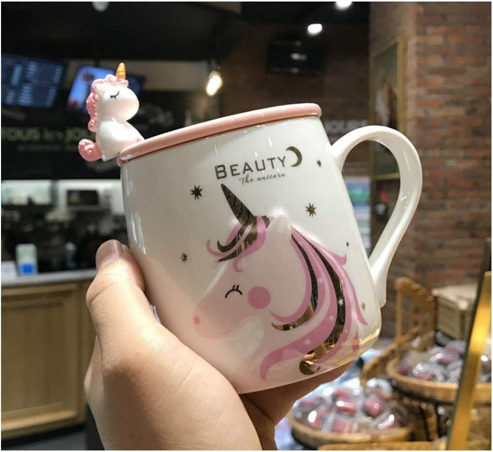 Unicorn Coffee Mug Ceramic Tea Cup with Lovely Unicorn Spoon