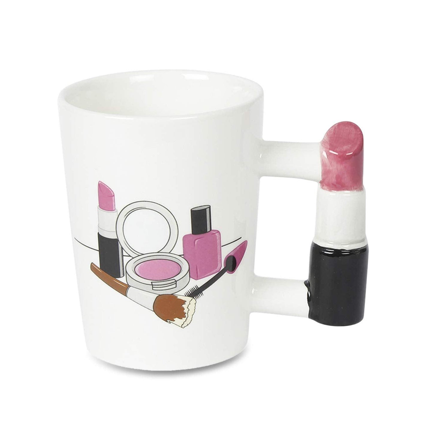 Coffee Mug Lipstick Handle Printed Ceramic Mug