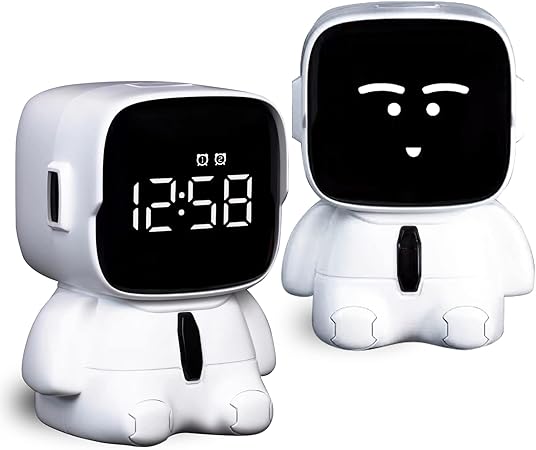 Astronaut Cute Emotions Digital Alarm Clock, Kids LED Electronic Clock Snooze Mode, Loud Volume Timer Clock For Children - Kalesh Monk
