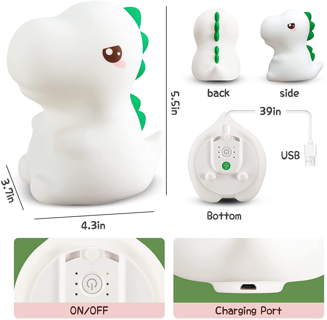 Dinosaur Night Light for Kids, 16 Color Changing Kids Night Light - Kalesh Monk
