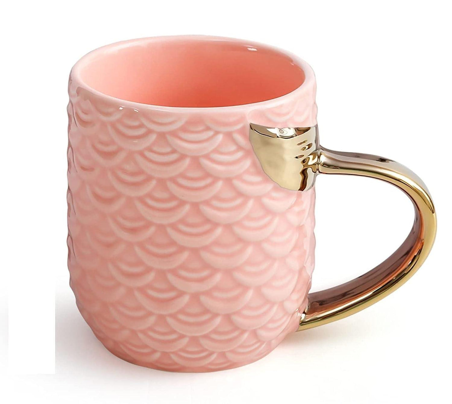 Mermaid Coffee Mug with Gold Handle Creative Ceramic Mug