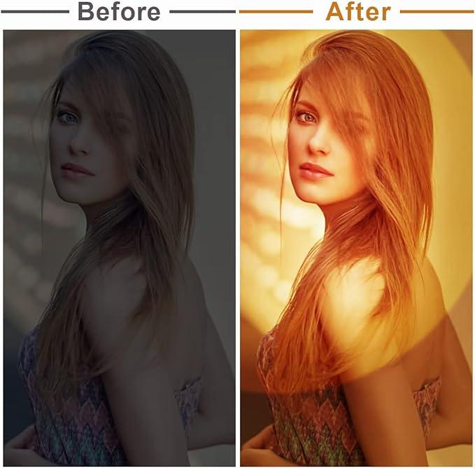 Sunset Lamp Projection Lamp Night Light, 360 Degree Rotation Romantic 16 Colors Changing Night Light With Remote For Adults, Photography, Vlog, Selfie, Party, reels etc. - Kalesh Monk