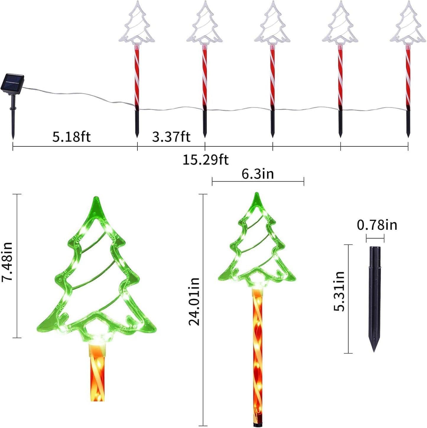 Solar Christmas Tree Garden Light