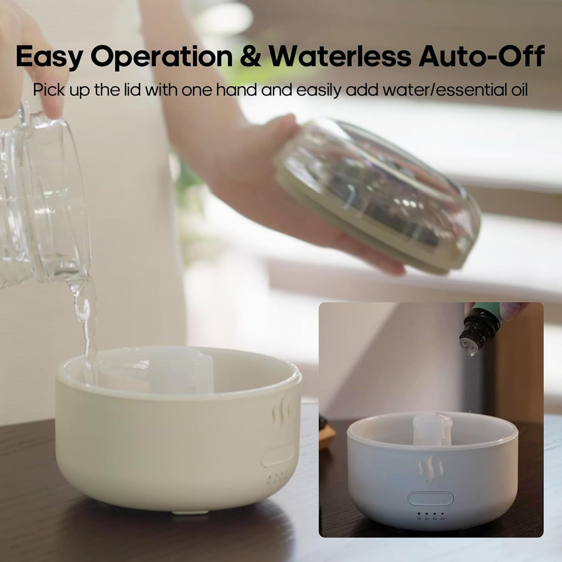 Volcano Flame Aromatherapy Humidifier for Home | Ultrasonic Essential Oil Aroma Diffuser
