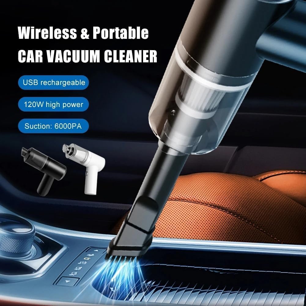 3-in-1 Portable Vacuum Cleaner with Blower | Wireless Handheld Cleaner for Car & Camping Use