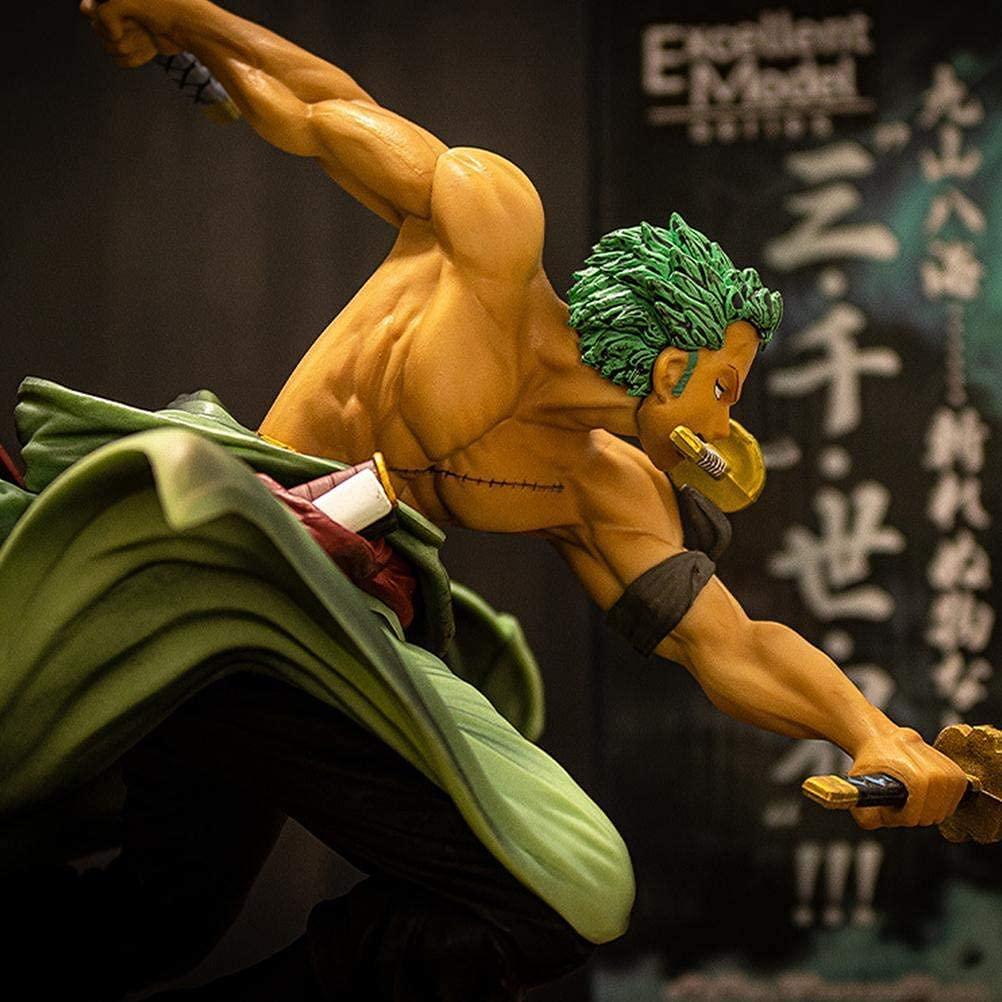 One Piece Anime Zoro Action Figure 19 cm (Two Heads)