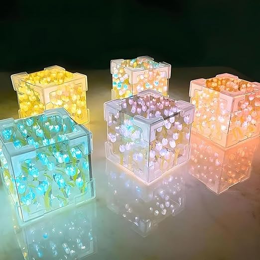 Tulip Cube Mirror Lamp - Kalesh Monk