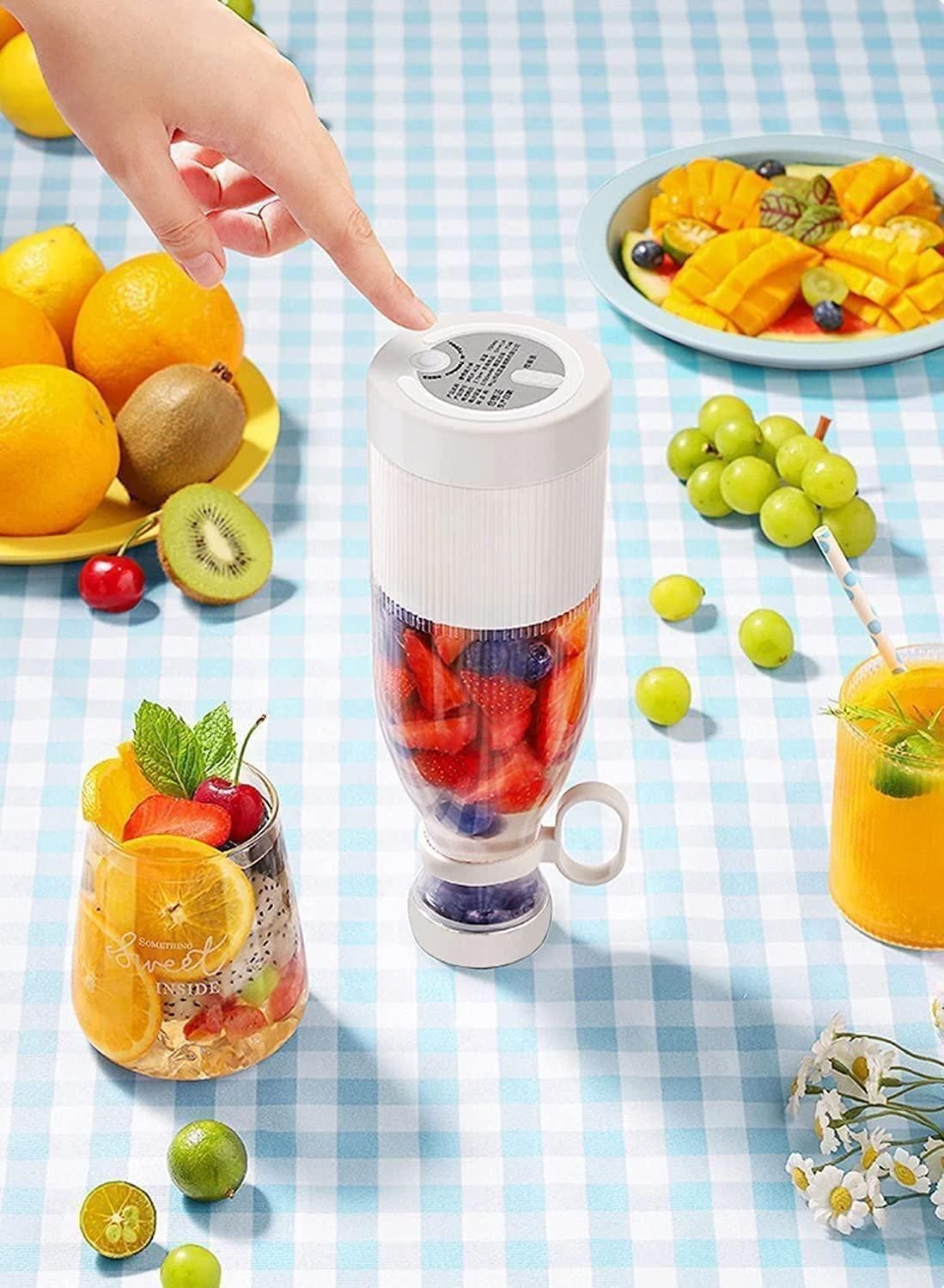 Traveller Portable Blender 2.0 – USB Rechargeable Personal Smoothie & Protein Shake Maker | Mini Juicer for Gym, Travel, Office & Home Use (400ml, BPA-Free) - Kalesh Monk