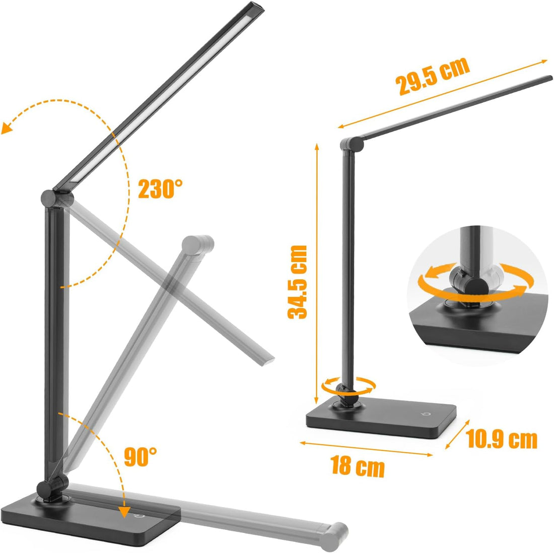 LED Desk Lamps Eye-Caring Desk Lamps Dimmable Table Lamps - Kalesh Monk