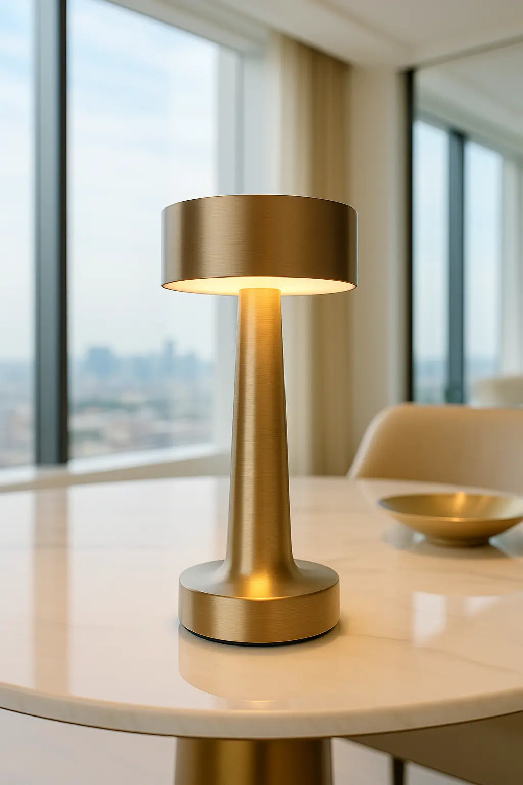 Cylinder Rechargeable LED Table Lamp – Touch Dimming, Cordless Design, Flicker-Free Eye Protection Light for Home & Office - Kalesh Monk