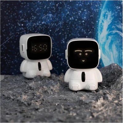 Astronaut Cute Emotions Digital Alarm Clock, Kids LED Electronic Clock Snooze Mode, Loud Volume Timer Clock For Children - Kalesh Monk