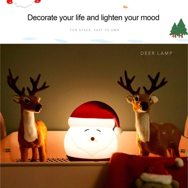Santa Night Light for Kids,7 Colour Changing Baby Night Light - Kalesh Monk