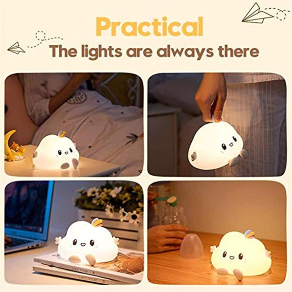 Creative Cloud Night Light Cartoon Soft Lamp Children Bedroom Bedside Night Light Cute Child Graduation Gifts Home Decoration - Kalesh Monk