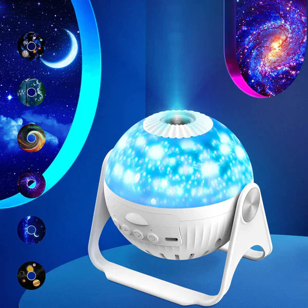 6 in 1 Galaxy Projector for Bedroom, Planetarium 360° Rotating Star Projector for Kids Room - Kalesh Monk