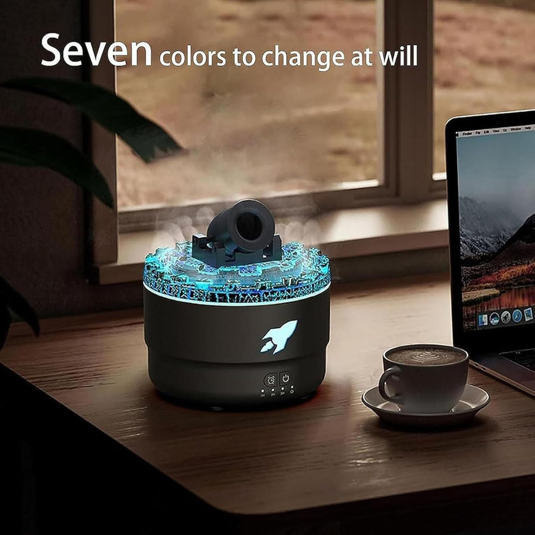 Plastic Cannon Blast Aroma Humidifier Diffuser For Home, Office | Ultrasonic Barbette Diffuser