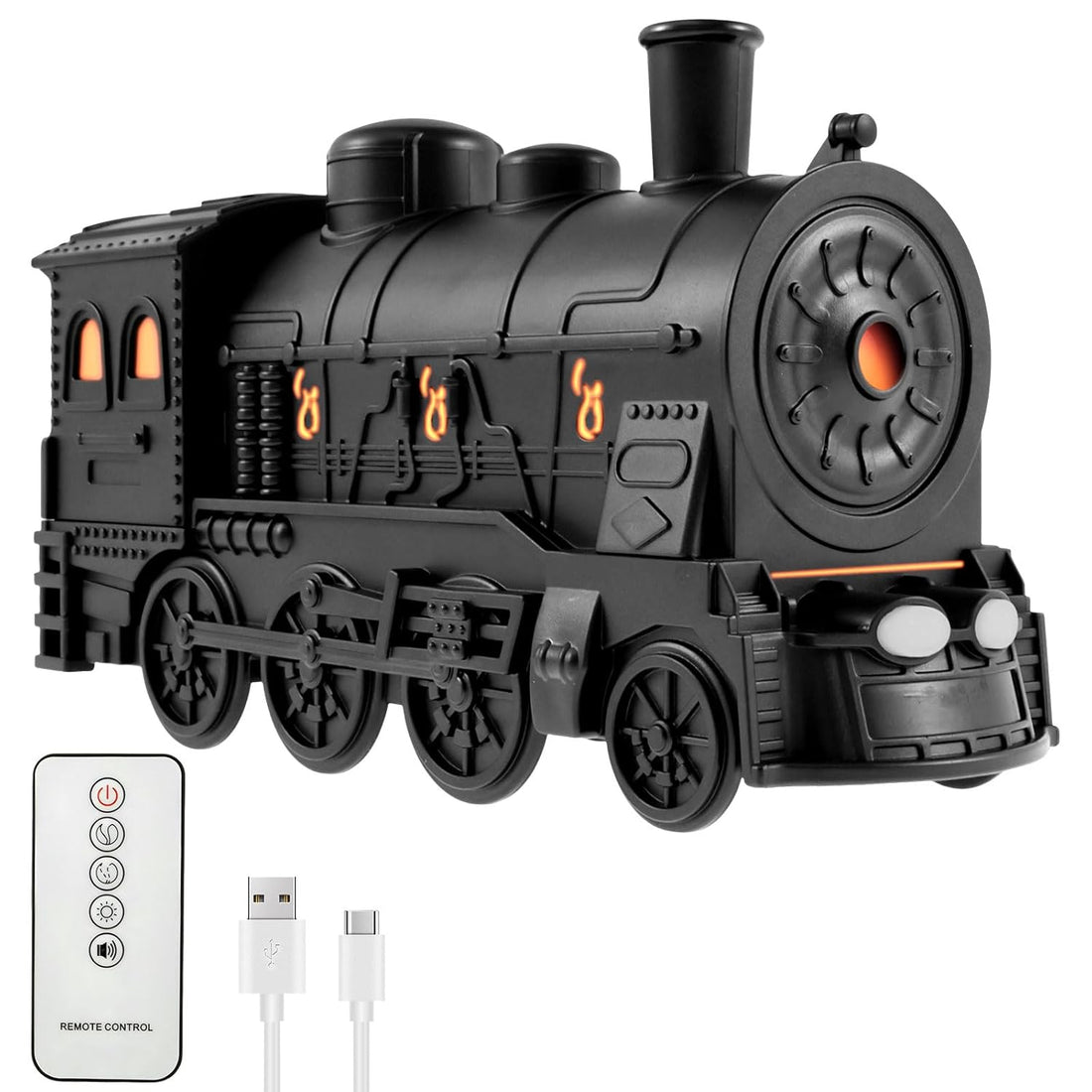 Essential Oil Diffuser, Steam Train Essential Oil Diffuser, 300 ml Retro Train Humidifier