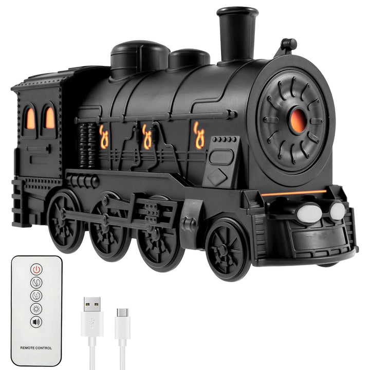 Essential Oil Diffuser, Steam Train Essential Oil Diffuser, 300 ml Retro Train Humidifier