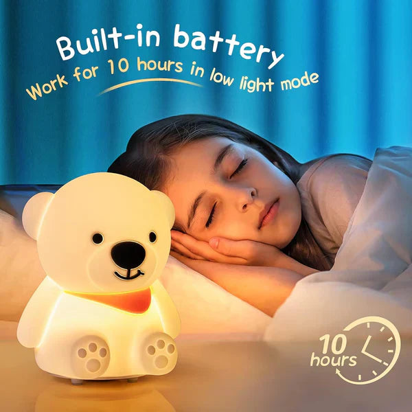 Bear Night Light for Kids,16 Colour Changing Baby Night Light - Kalesh Monk