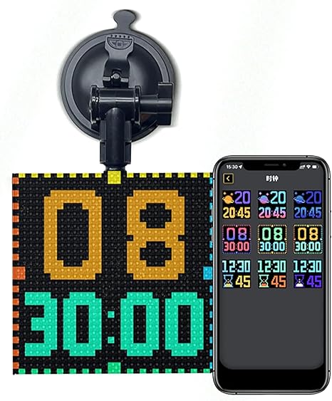 Smart Screen Display Frame, Car Rear Window LED Screen Light, Pattern Animation Scrolling Programmable LED Light , LED Screen, Portable Car Dashboard Screen , App control led Display Screen - Kalesh Monk