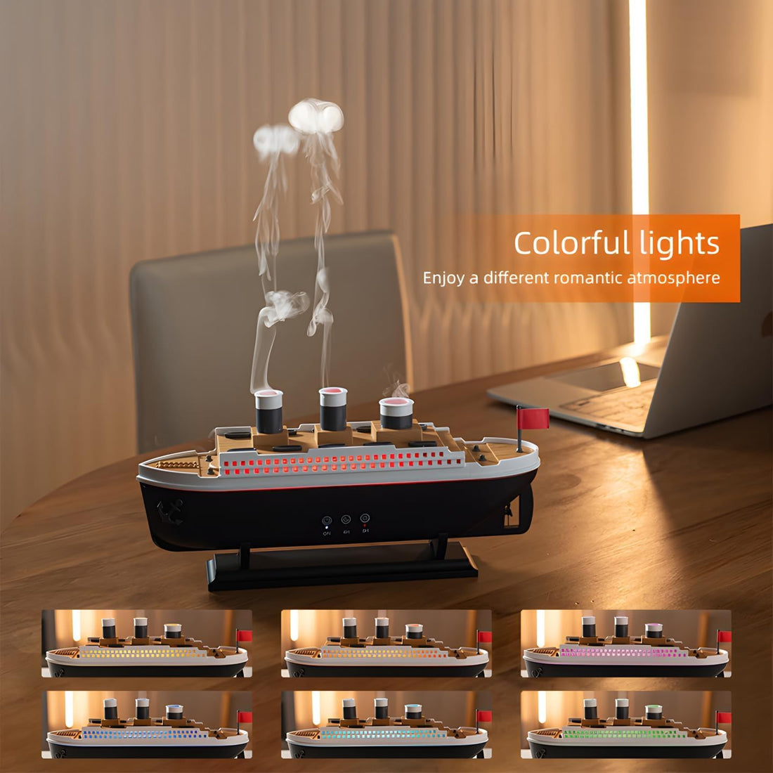 Plastic Titanic Steam Ship Design Humidifier Diffuser For Home