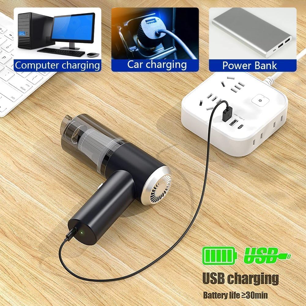 3-in-1 Portable Vacuum Cleaner with Blower | Wireless Handheld Cleaner for Car & Camping Use