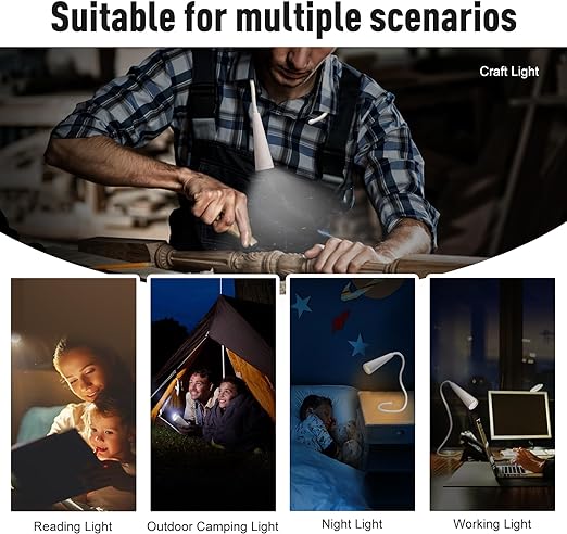 Book Light for Reading, Rechargeable With 3 Colors Stepless Dimming Memory Function for Reading and Night light - Kalesh Monk