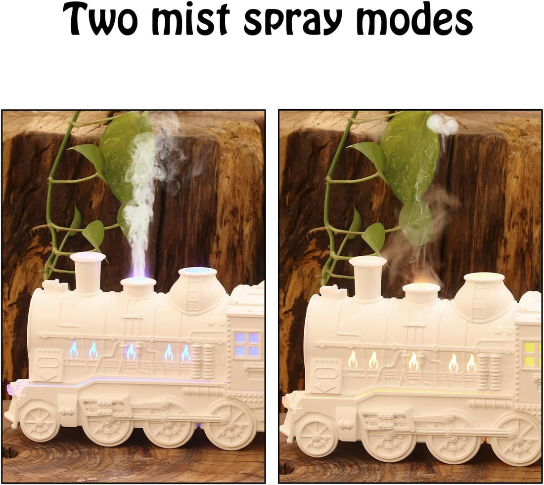 Plastic Train Engine Shape Aroma Diffuser Humidifier For Room | Ultrasonic Aromatherapy Essential Oil Vaporizer