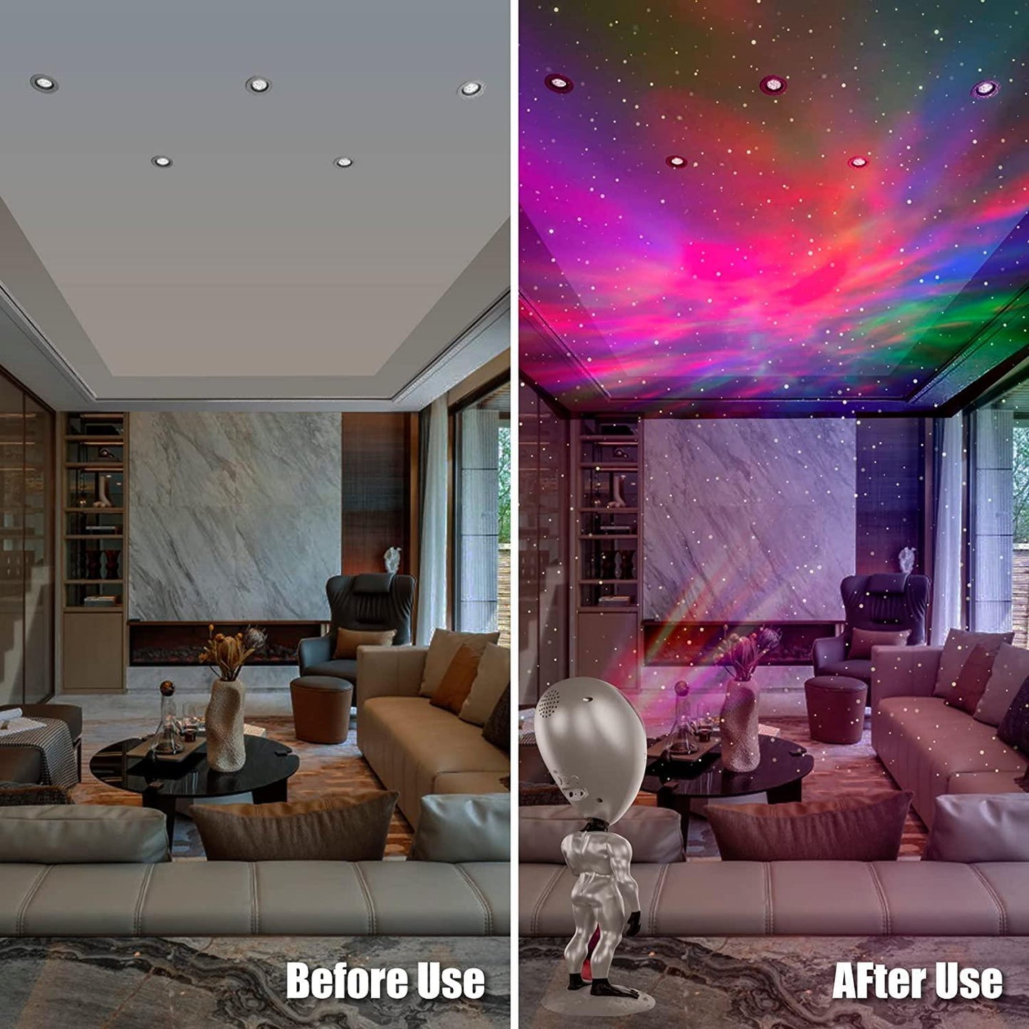 Alien Galaxy Light Projector for Bedroom with Remote Control