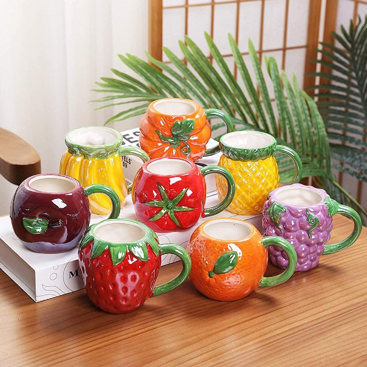 Orange Shape Ceramic Mug for Tea, Milk, Coffee Cup for Fruit Lovers