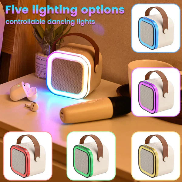 Mini Portable K12 Bluetooth Karaoke Speaker with Wireless Mic, Gifts Toys for Girls and Boys Family Home Party , Birthday Party etc. - Kalesh Monk