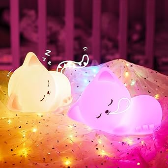 Soft Silicone Cat Seven Colors LED Night Light - Kalesh Monk