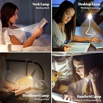 Book Light for Reading, Rechargeable With 3 Colors Stepless Dimming Memory Function for Reading and Night light - Kalesh Monk