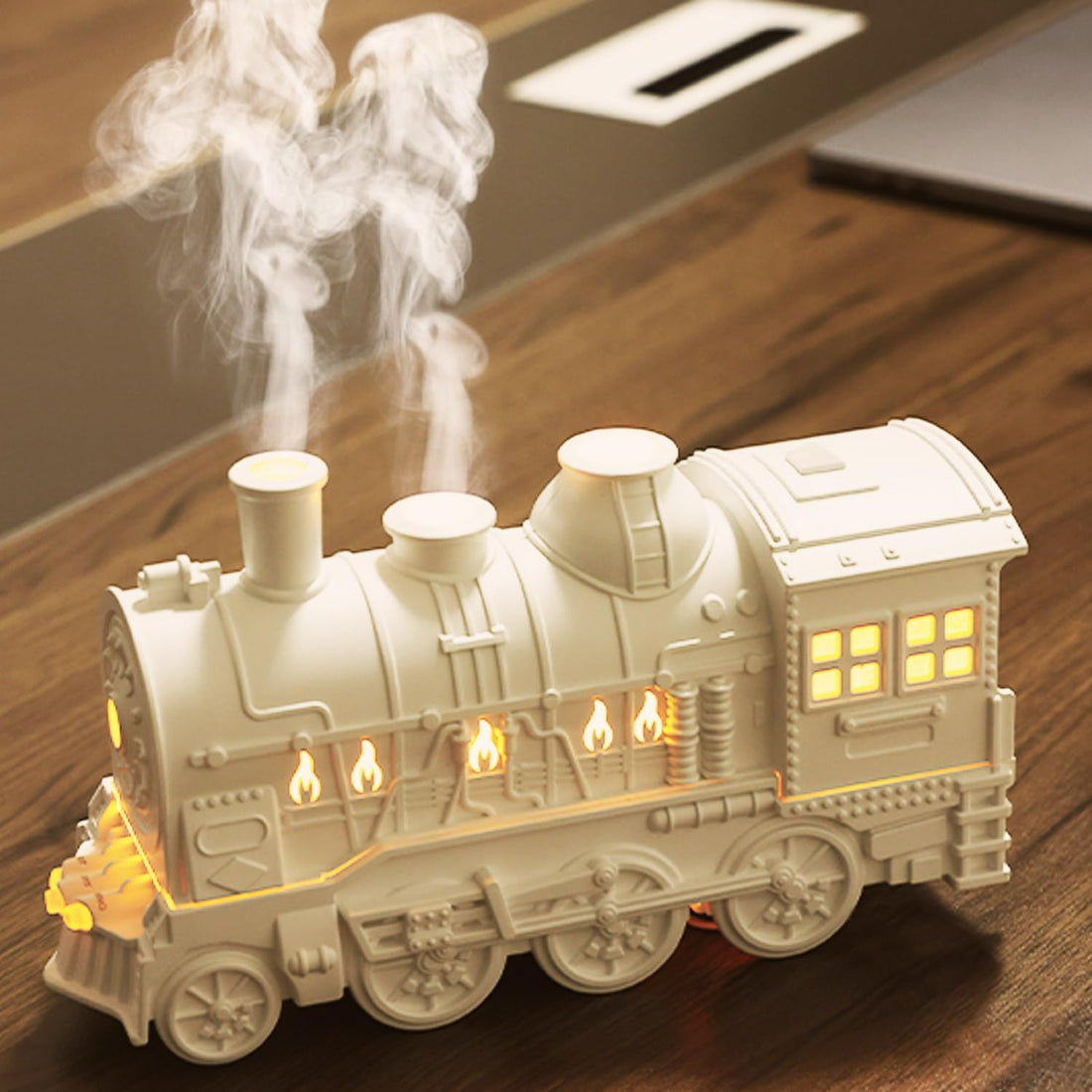 Plastic Train Engine Shape Aroma Diffuser Humidifier For Room | Ultrasonic Aromatherapy Essential Oil Vaporizer