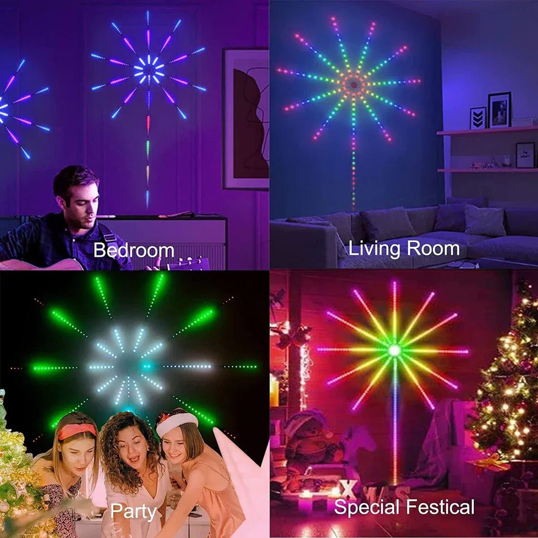 Smart Firework Lights with Remote/APP Control - Kalesh Monk