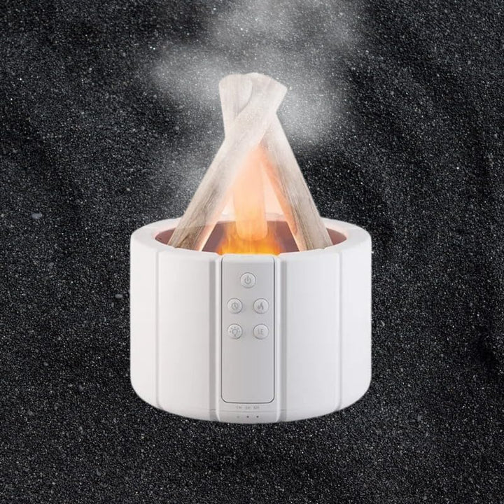 Campfire Ultrasonic Humidifier Aroma Diffuser Cold Oil LED Fogger Realistic Essential Lamp Maker