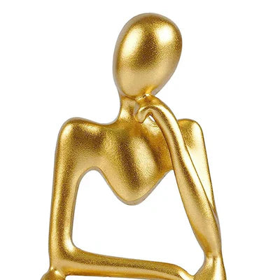 TIED RIBBONS Set of 3 Modern Art Man Showpiece Abstract Thinker Statue for Home Decor Items Decorative Showpiece - 13 cm - Kalesh Monk
