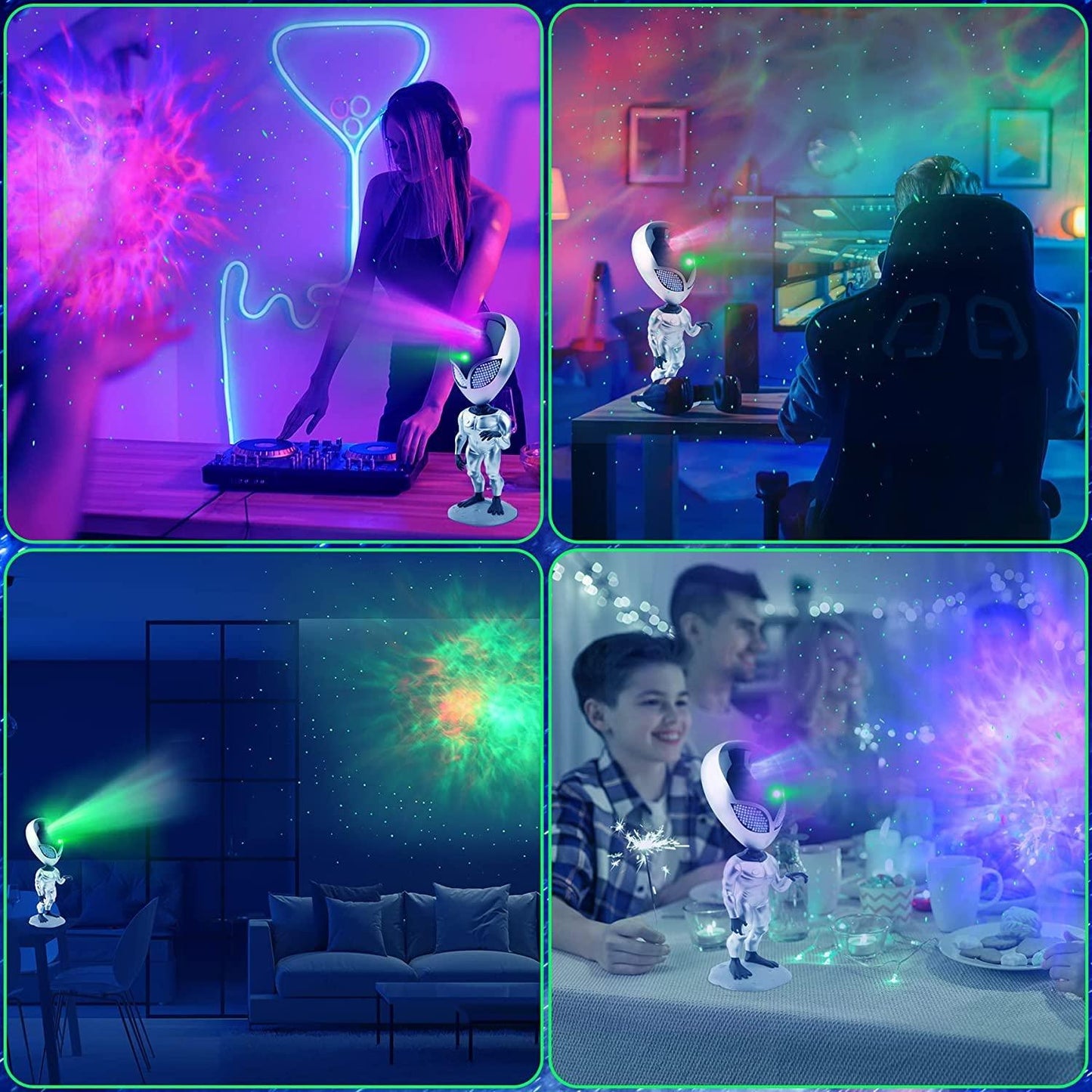 Alien Galaxy Light Projector for Bedroom with Remote Control