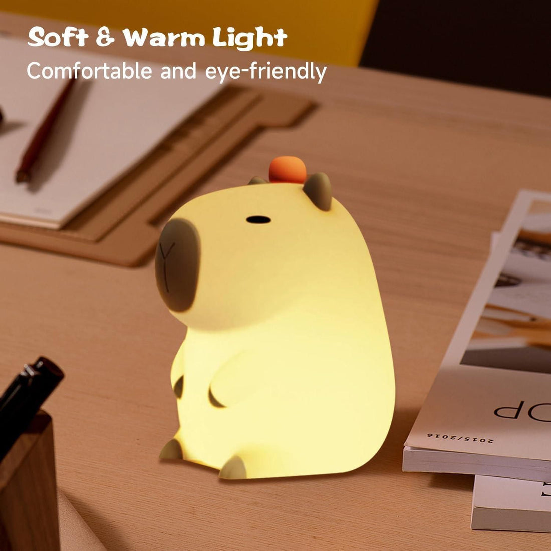 USB Rechargable Capybara Night Light Silicone Lamp