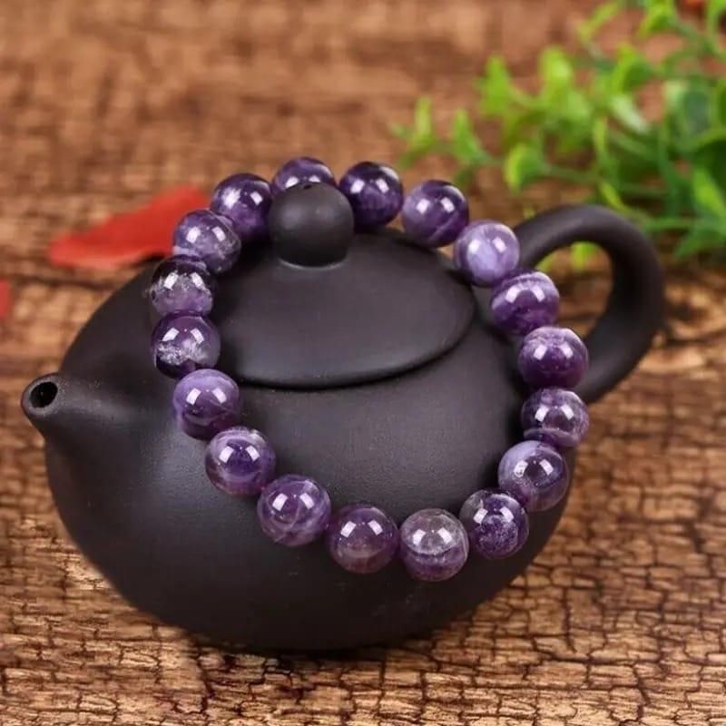 Stretchable Handmade Natural Crystal Stone Bracelet(Pack Of 2) - Kalesh Monk
