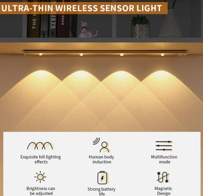 LED PIR Motion Sensor Cabinet With USB Rechargeble - Kalesh Monk