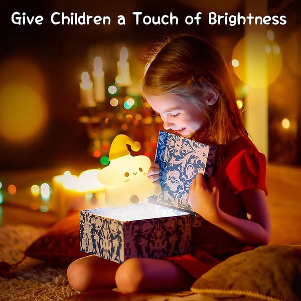 Creative Star Night Light Cartoon Soft Lamp Children Bedroom Bedside Night Light Cute Child Graduation Gifts Home Decoration - Kalesh Monk