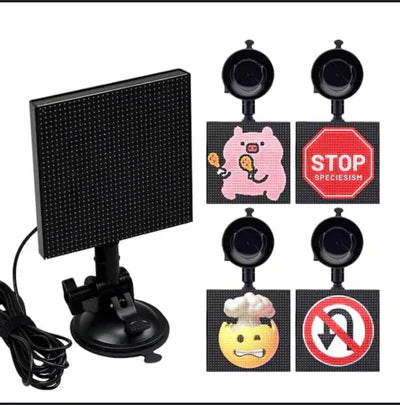 Smart Screen Display Frame, Car Rear Window LED Screen Light, Pattern Animation Scrolling Programmable LED Light , LED Screen, Portable Car Dashboard Screen , App control led Display Screen - Kalesh Monk