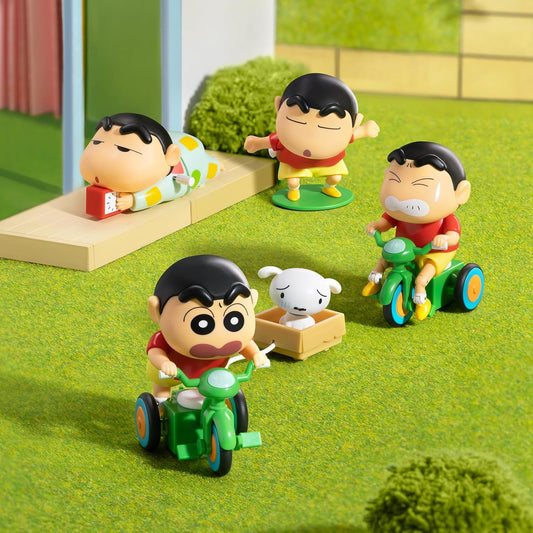 52TOYS BLIND BOX ShinChan Dynamic Shin Life, Mystery Box, Collectible Wind-up Toy Desktop Decoration, Gift for Christmas