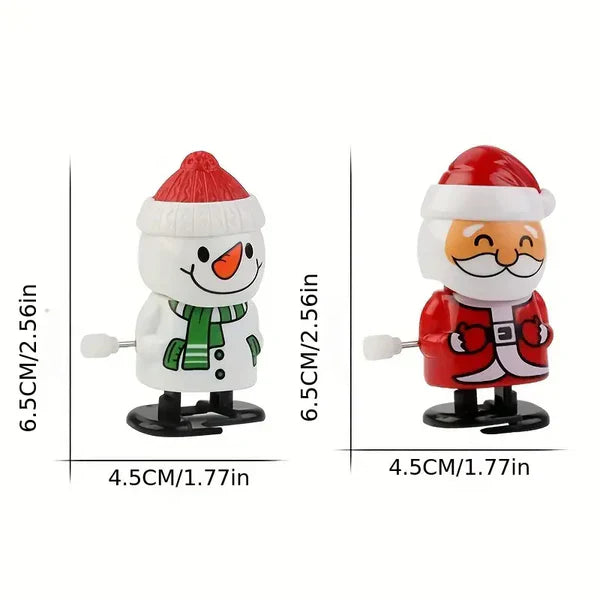 Cute Twistable Spring Santa & Snowman Set - Battery-Free Walking Toys, Perfect for Party Gifts- ( SET OF 6)