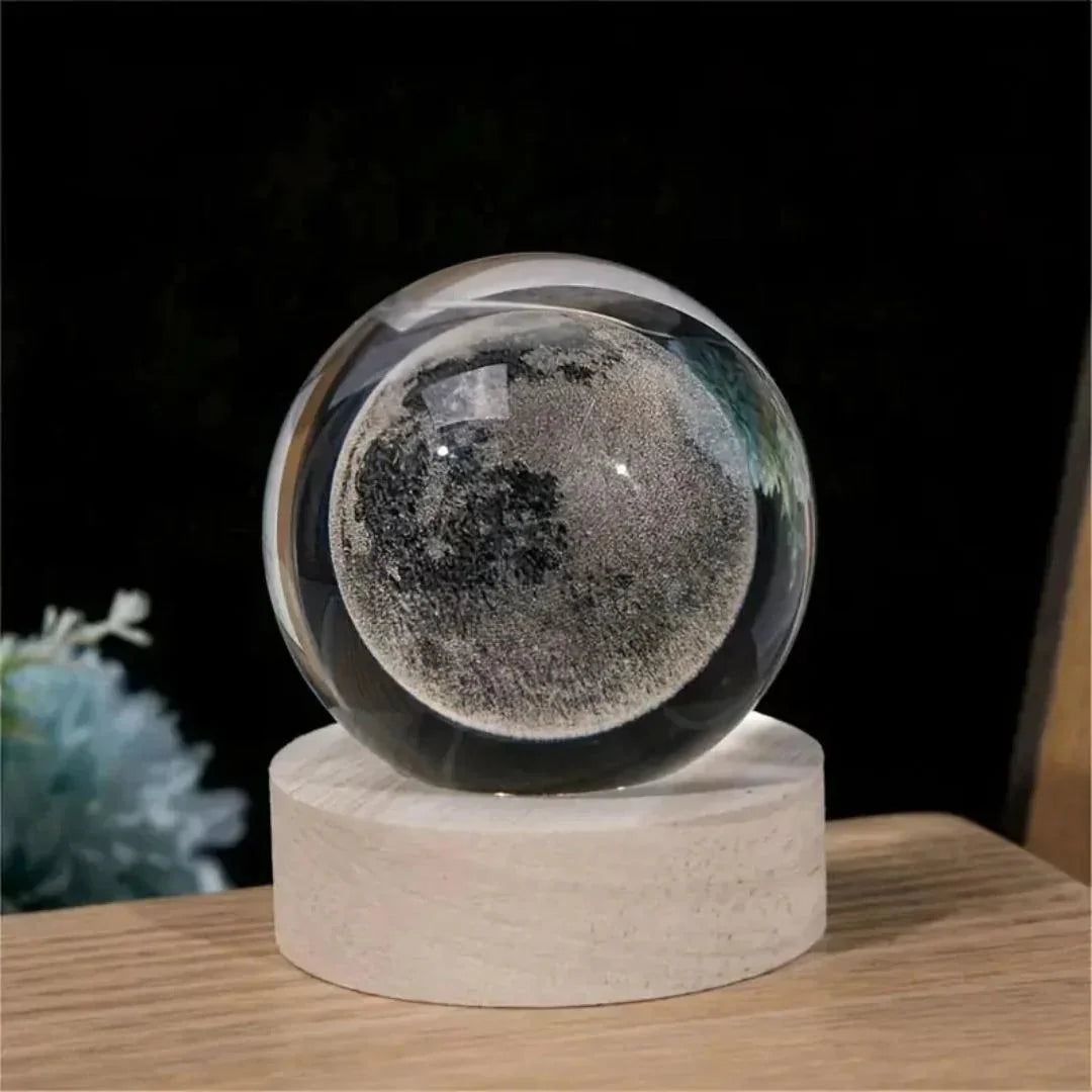 3D Crystal Ball Nightlight Decolamp Solar System Model Decor Science Astronomy Celestial Sphere Cool Desk Present Space Gifts Decor - Kalesh Monk