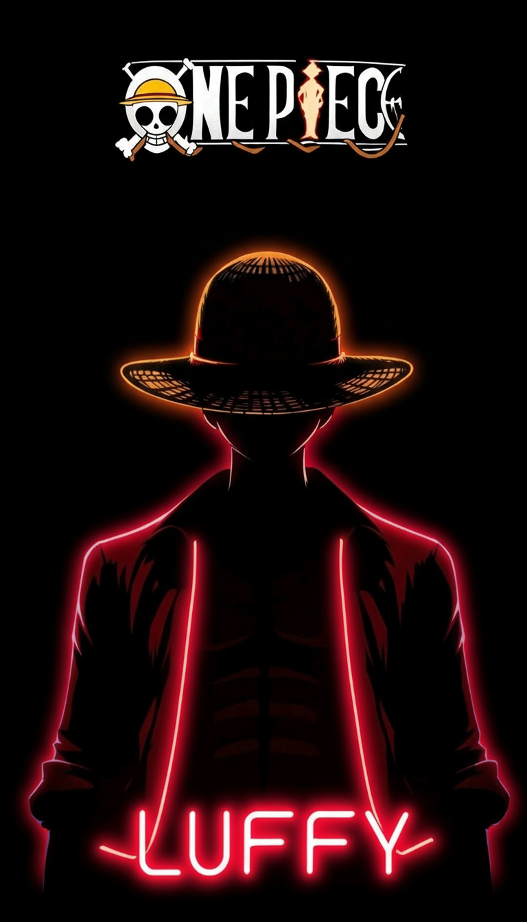 ONE PIECE LUFFY NEON LED WALL ART